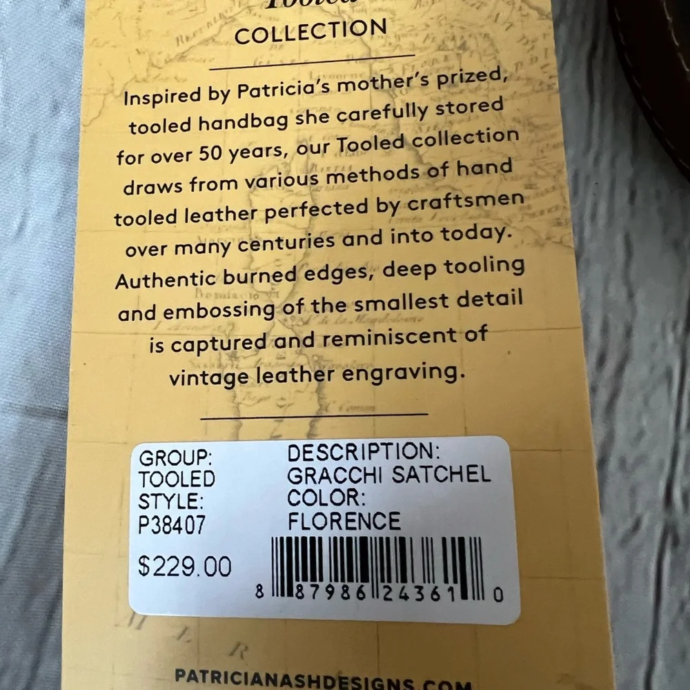 PATRICIA NASH TOOLED SATCHEL & WALLET